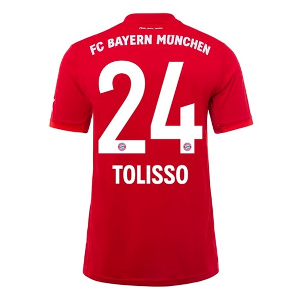Maillot Football Bayern Munich NO.24 Tolisso Domicile 2019-20 Rouge